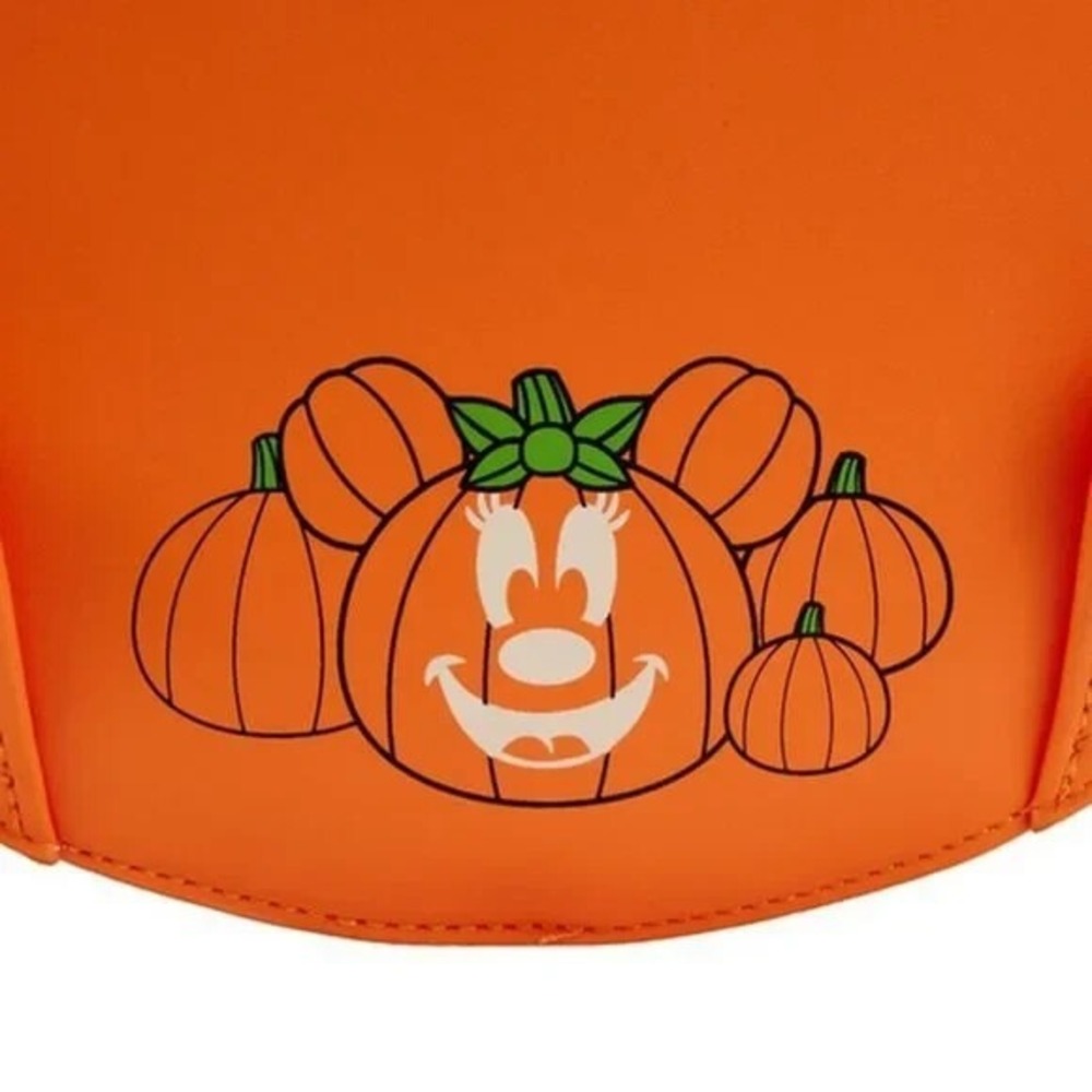 Loungefly Disney Minnie Mouse Glow in the Dark Pumpkin Mini Backpack - Picture 5 of 6